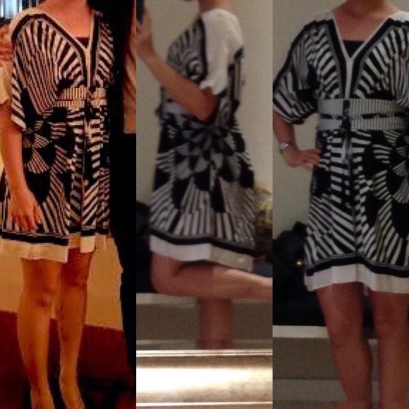 BCBG Silk Kimono-Style Dress & matching waist sash - Picture 7 of 8